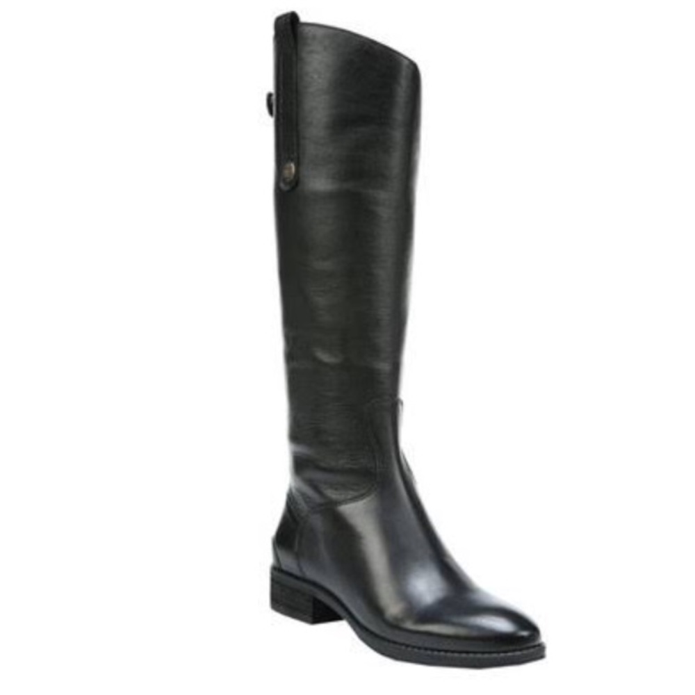 Sam Edelman Penny 2 Black Leather Riding Boot